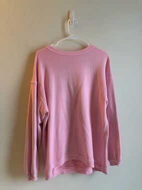 Aerie Pink Oversized Pullover Sweatshirt